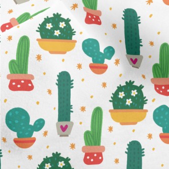 Beautiful Potted Cactus Micro Fleece