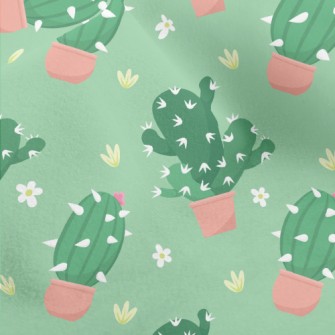 Prickly Cactus Potted Plant Micro Fleece