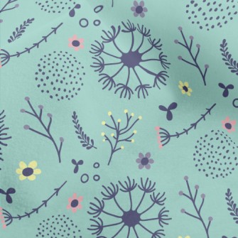 Dandelions And Flowers Micro Fleece