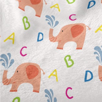 ABCD Elephant Sprays Water Minky