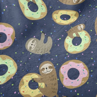 Sloths Love Donuts Minky