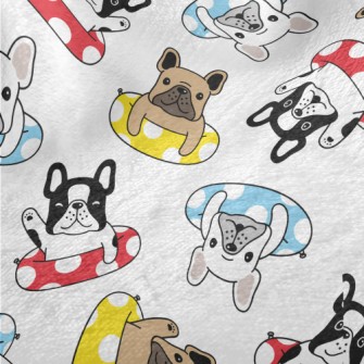 Bulldog Swimming Ring Minky