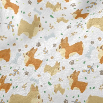 Happy Playing Corgi Dog Minky