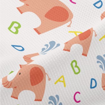 ABCD Elephant Sprays Water Piqué