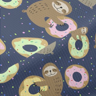 Sloths Love Donuts Piqué