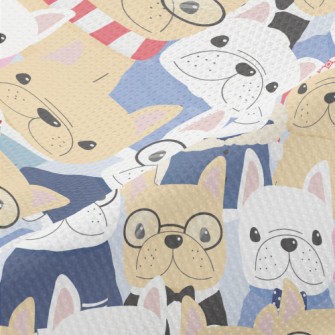 Gentleman Bulldog Standing In  Piqué