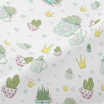 Crown And Succulents Piqué