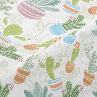 Various Cactus Potted Plants Piqué