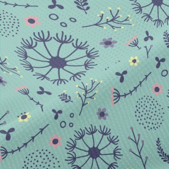 Dandelions And Flowers Piqué