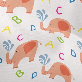 ABCD Elephant Sprays Water Lightweight Performance Linen