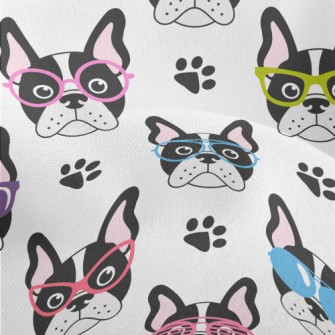 Bulldog With Colored Glasses Lightweight Performance Linen