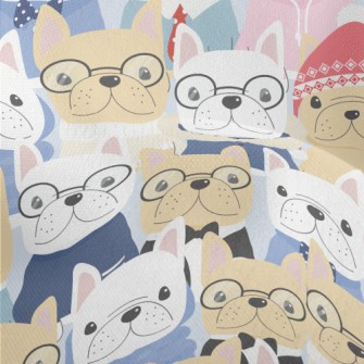 Gentleman Bulldog Standing In  Lightweight Performance Linen