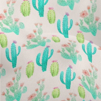 Cactus Flower Family Lightweight Performance Linen