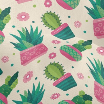 Beautiful Succulent Potted Pla Lightweight Performance Linen