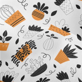 Indoor Succulent Potted Plants Lightweight Performance Linen