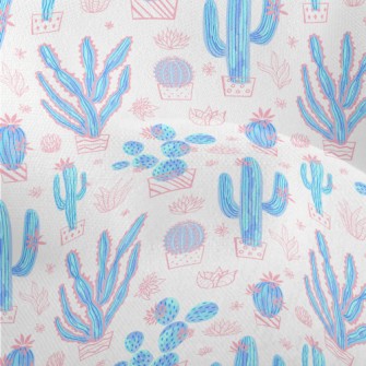 Hand Drawn Cactus Lightweight Performance Linen
