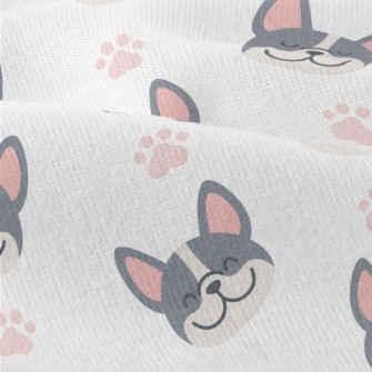 Bulldog With Dog Paw Prints Modern Jersey