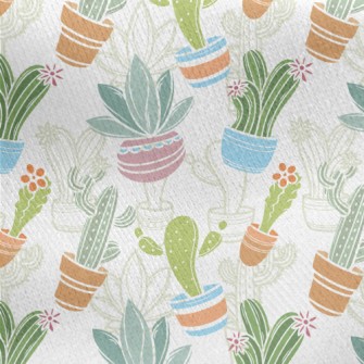 Various Cactus Potted Plants Jersey Backed Fleece