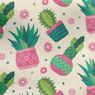 Beautiful Succulent Potted Pla Jersey Backed Fleece