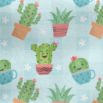 Funny Expression Cactus Jersey Backed Fleece