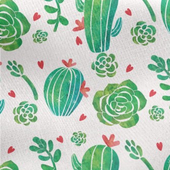 Love Cactus Rose Jersey Backed Fleece