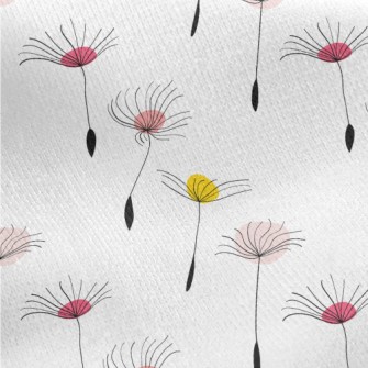 Dandelions Flying In The Air Jersey Backed Fleece