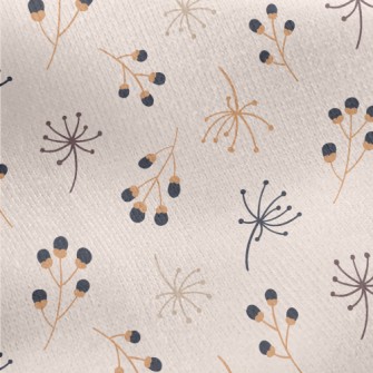 Autumn Flowers Jersey Backed Fleece