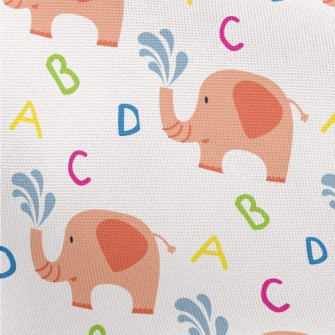 ABCD Elephant Sprays Water Pongee