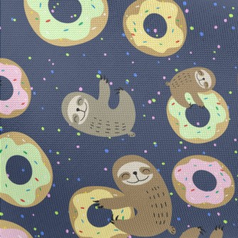 Sloths Love Donuts Pongee