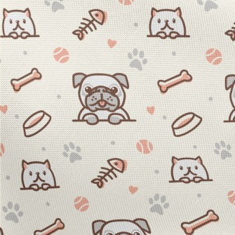 Cats And Dogs Baseball Game Pongee