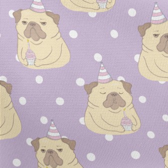 Bulldog Celebrates Birthday Pongee