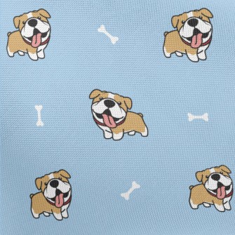 Happy Tongue-out Bulldog Pongee