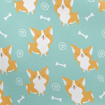 Corgi And Dog Bones Pongee