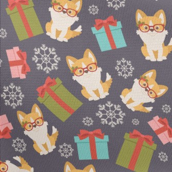 Smart Corgi And Gift Pongee
