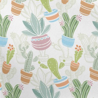 Various Cactus Potted Plants Pongee