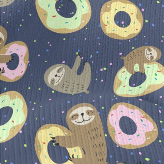 Sloths Love Donuts Stretch Jersey