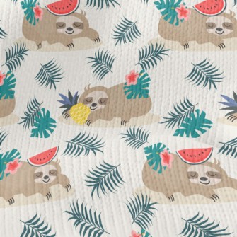 Tropical Fruits And Sloths Stretch Jersey