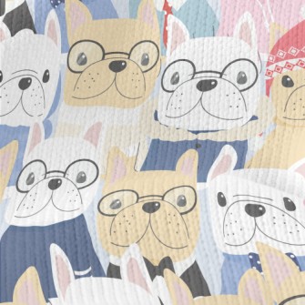 Gentleman Bulldog Standing In  Stretch Jersey