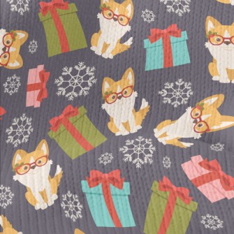 Smart Corgi And Gift Stretch Jersey