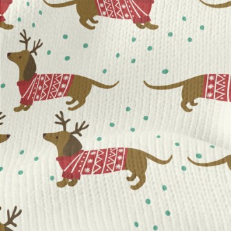 Celebrating Christmas Dachshun Stretch Jersey