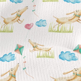Dachshund Kite Balloon Stretch Jersey