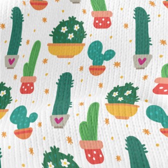 Beautiful Potted Cactus Stretch Jersey