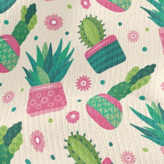 Beautiful Succulent Potted Pla Stretch Jersey
