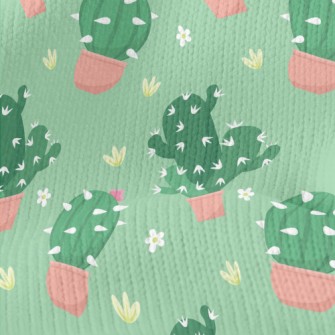 Prickly Cactus Potted Plant Stretch Jersey