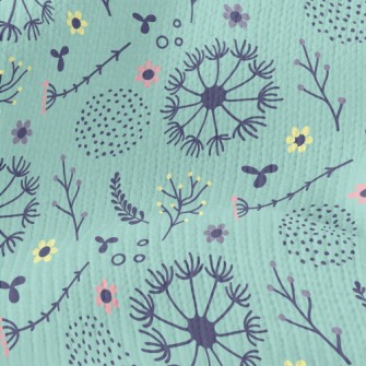 Dandelions And Flowers Stretch Jersey