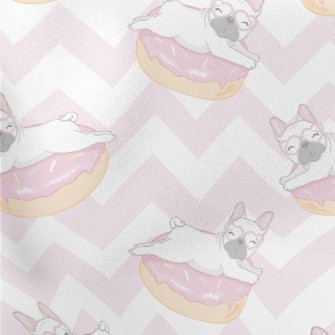 French Dou And Wavy Donuts Lightweight Cotton Poplin