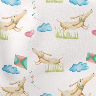 Dachshund Kite Balloon Lightweight Cotton Poplin