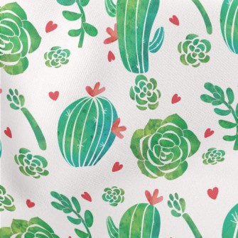 Love Cactus Rose Lightweight Cotton Poplin