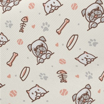 Cats And Dogs Baseball Game Midweight Cotton Poplin
