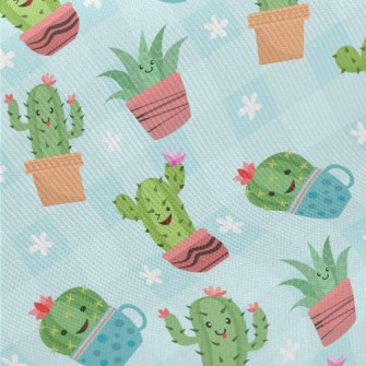 Funny Expression Cactus Midweight Cotton Poplin